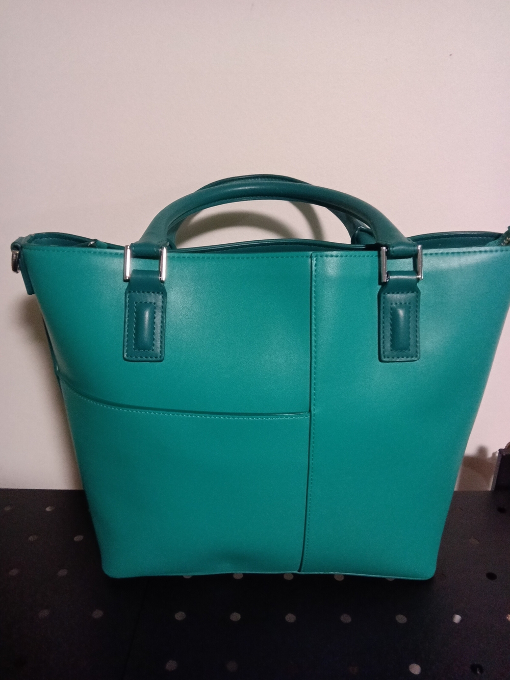 Vera Bradley Teal Dual Top-Handle Tote Bag - NWOT - Picture 2 of 5